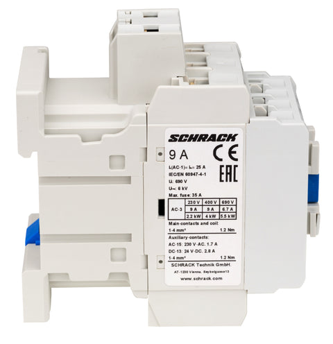 Contactor 3 poli, CUBICO Clasic, 4kW, 9A, 1ND+1NÎ, 230Vc.a.