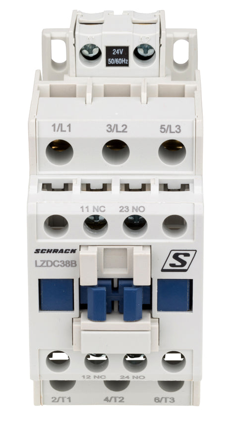 Contactor 3 poli, CUBICO Clasic, 18,5kW, 38A,1ND+1NÎ,24Vc.a.