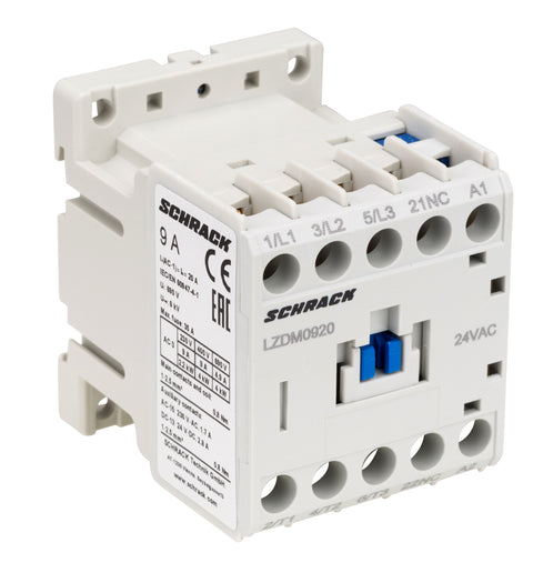 Contactor 3 poli, CUBICO Mini, 4kW, 9A, 1NÎ, 24Vc.a.