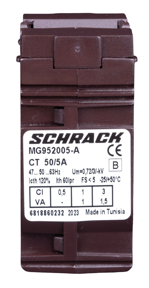Transformator de curent 50/5A, D=21mm, clasă 1