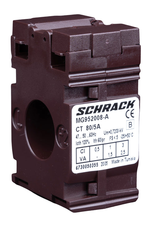 Transformator de curent 80/5A, D=21mm, , clasă 1
