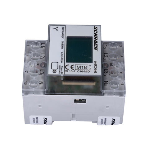 Contor digital modular, măsură directă 65A, 4 fire, MID