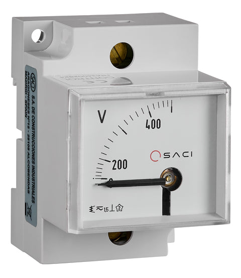 SACI EC5VR 45x52,5 Voltmeter, DIN rail mounting, 0-500V
