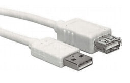 USB 2.0 A-A Extensioncable, A male - A female, Grey, 3m