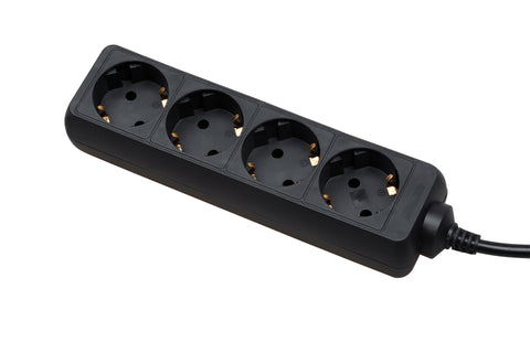 PDU pentru UPS, 4 x Schuko, 10A, cablu 1.1m  C14, negru
