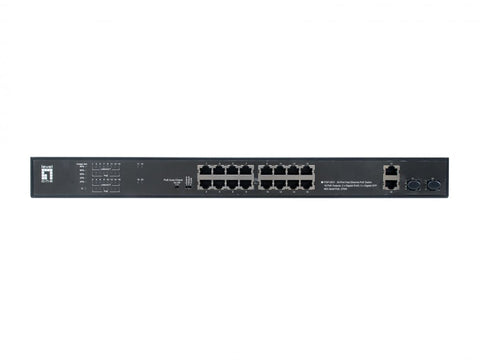 Switch 16xRJ45 10/100/ (PoE) + 2xGRJ45 + 2xGSFP