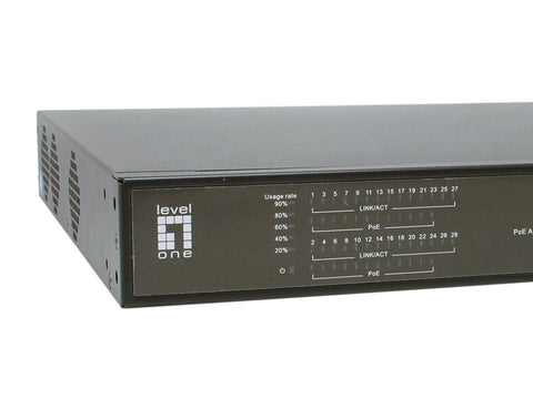 Switch 24xRJ45 10/100/ (PoE) + 2xGRJ45 + 2xGSFP