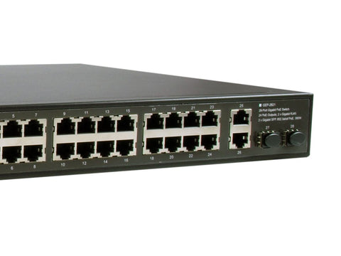 Switch 24xRJ45 1000 (PoE+) + 2xSFP/RJ45 1000, 19" 390W