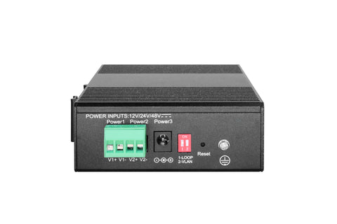 Switch șină DIN 4xRJ45 1000 + 2xSFP, fără alimentare