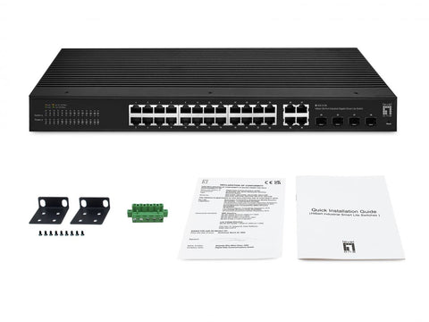 Switch Smart Lite 24xRJ45 10/100/1000 + 4xSFP/RJ45 Combo,19"