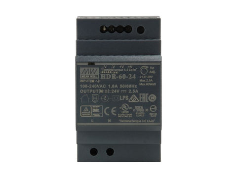 Sursă de alimentare industrială, 24VDC, 60W, șină DIN