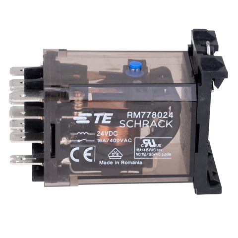 Releu de putere 3CC 24Vc.c. 16A, orizontal, AMP Faston 250