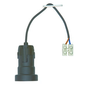 Fasung E27 0.1 m H03VV-F 2x0,75 cu sir clema, max60W