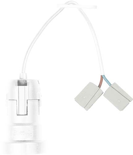 Fasung E27 0.1 m H03VV-F 2x0,75 cu conectori rapizi, max60W