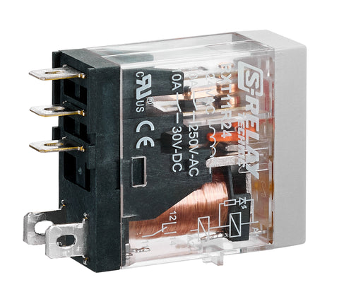 Releu industrial îngust, 1CC, 24V c.a., 10A, LED