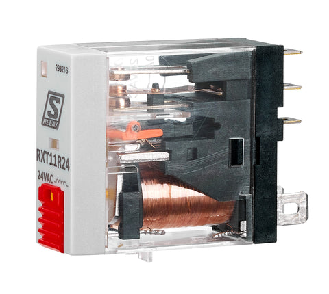 Releu industrial îngust, 1CC, 24V c.a., 10A, LED