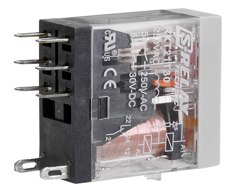 Releu industrial îngust, 2CC, 230V c.a., 5A, LED