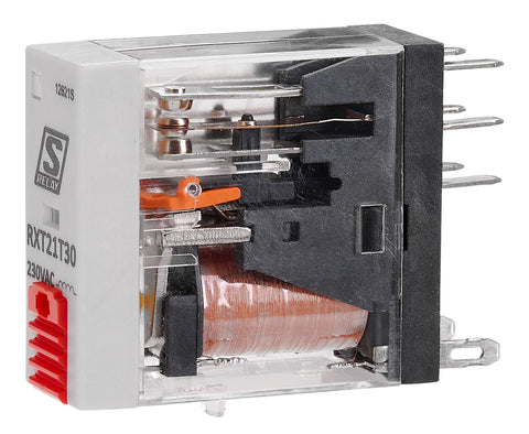 Releu industrial îngust, 2CC, 230V c.a., 5A, LED