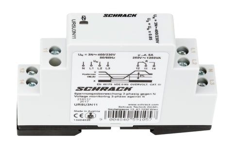 Releu supraveghere tensiune trifazat cu prag fix 195,5V