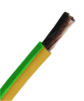 Conductor flexibil cu izolaţie din PVC H05V-K 1mm² galb/verd