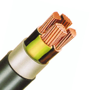 Cablu de energie, PVC, 0,6/1kV  E-YY-O* 4 x 6 RE negru
