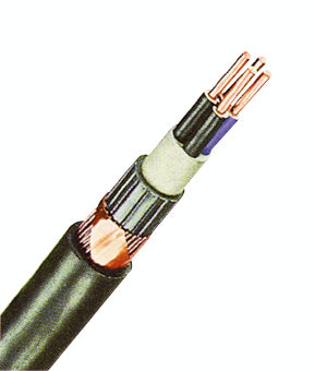 Cablu de energie, PVC, 0,6/1kV  NYCY 7 x 4 RE/4 negru