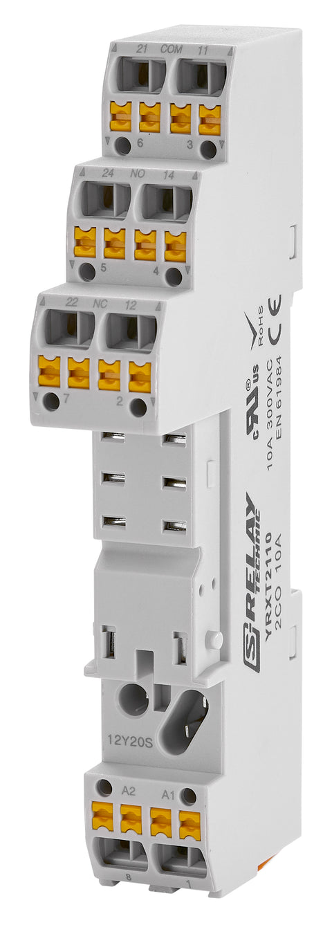 Soclu plug-in, borne dispuse logic, relee RXT 2 poli