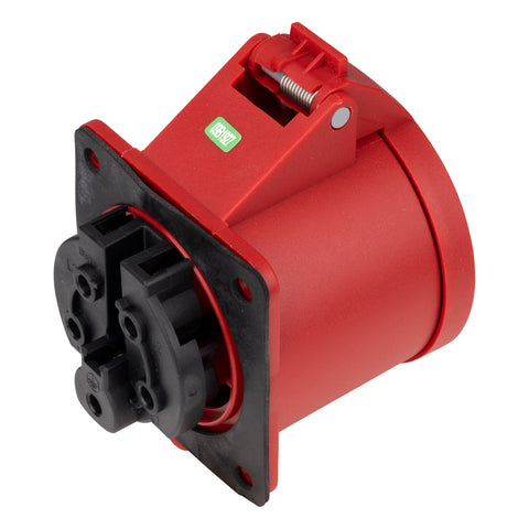 Priză CEE montaj pe panou, 5 poli, 32A 400V IP44, dreaptă