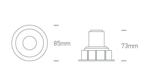 Yero II 7W LED 550lm 3000K 35° 700mA IP20 dimabil negru