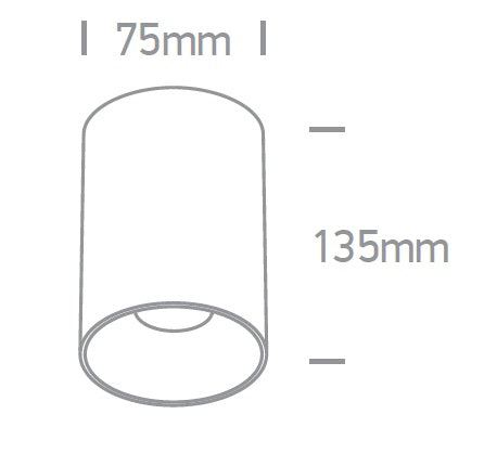 Tubos Ceiling spot 10W MR16 GU10 IP20 alb