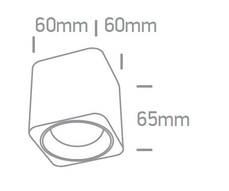 Bigo-SQ Ceiling light 7W LED 500lm 3000K 35° 230V IP20 negru