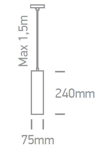 Tubos Pendant light 10W MR16 GU10 IP20 negru