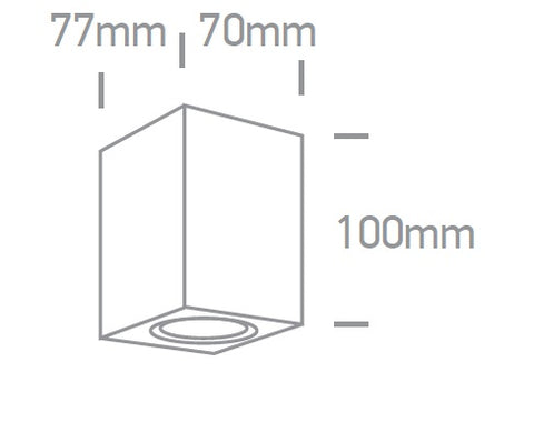 GARO I Wall lamp 7W MR16 GU10 IP65 gri