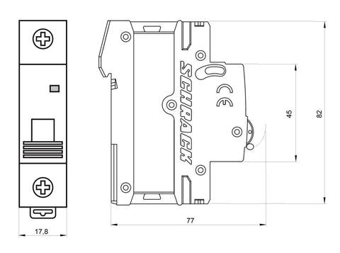 Întreruptor automat modular (MCB) AMPARO 6kA, C 20A, 1-pol