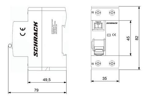 Residual Current Circuit Breaker 10kA, 40A, 2-pole, 30mA, F