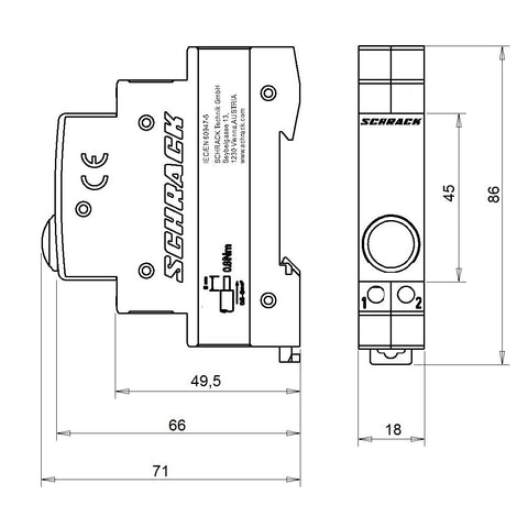 Lampă modulară simplă cu LED, AMPARO, roşu, 230V-AC