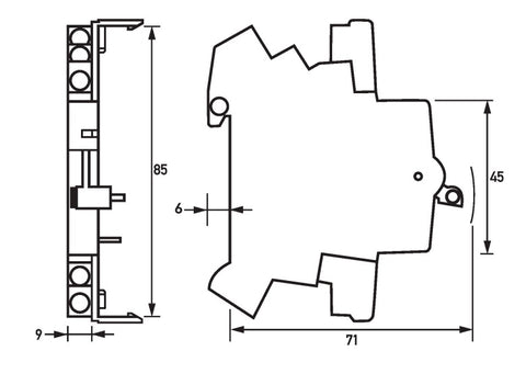 Auxiliary/Trip Signal Contact, 1CO, for RCCB 125A