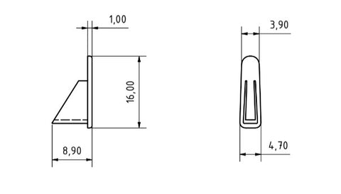 Busbar End cap 1-pole, blue