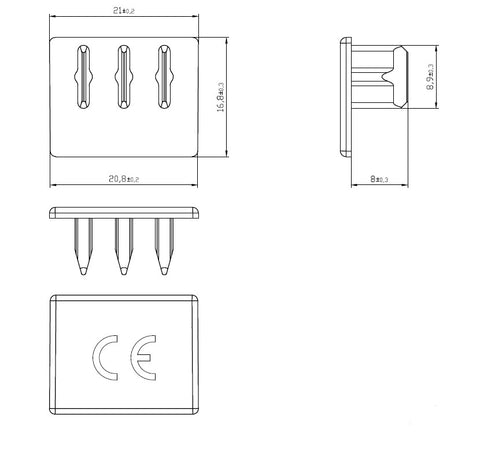 Capac protectie barete 4P 16mm²