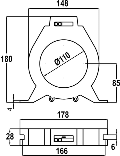 Transformator pentru releu diferențial tip A, diametru 110mm