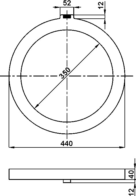 Transformator pentru releu diferențial tip A, diametru 350mm