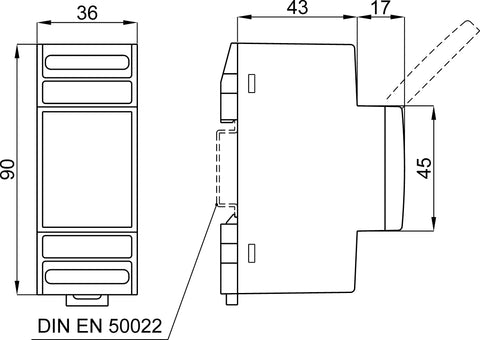 Releu deferențial tip B, cu display LCD, de la 30mA la 3A