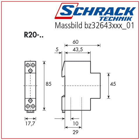 Contactor modular 1UH, 20A, 2ND, 24VAC