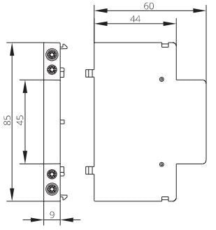 Bloc contact.aux.1ND+1NI 6A, pt contactoare modulare