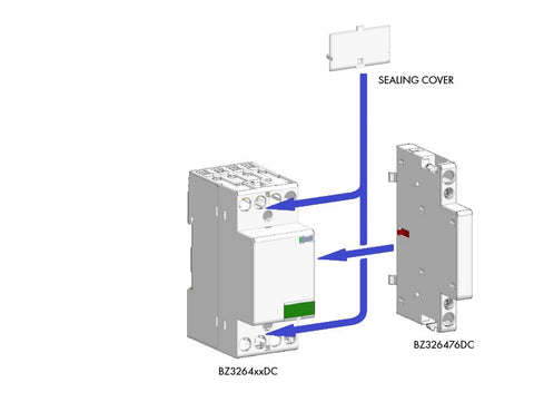 Bloc contact.aux.1ND+1NI 6A, pt contactoare modulare