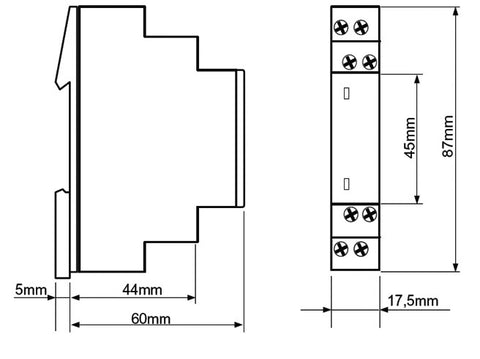 Releu modular seria ALEXA, 1ND, 230Vca