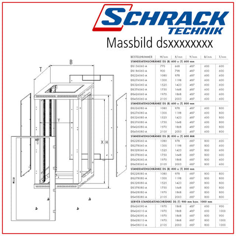 Dulap cablare structurată 19"  45U 800x800mm