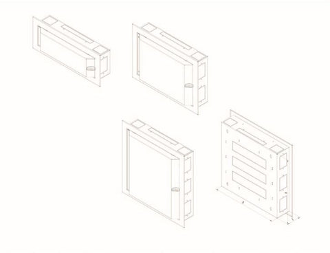 Cutie distribuţie DW4, 1 rând , 22 module , RAL9003