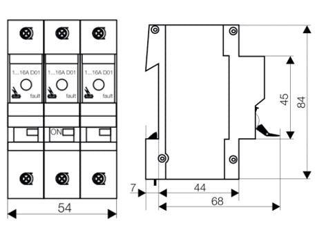 Separator de sarcină pentru portfuzibile D0 TYTAN-I 3p