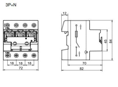 Separator sarc. pt. fuz. D0 TYTAN-TH1 3p+N, 63A, cu suprav.